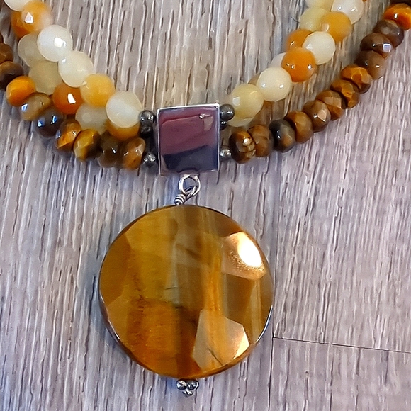 Jay King DTR Tigers Eye & Yellow Jasper Sterling Silver - EUC - Picture 6 of 10